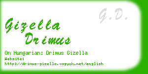 gizella drimus business card